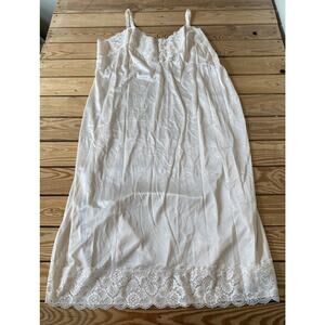 NWT Vintage Dixie Bell Lingerie Lace Trim Nightie Size 44 Women’s Cream